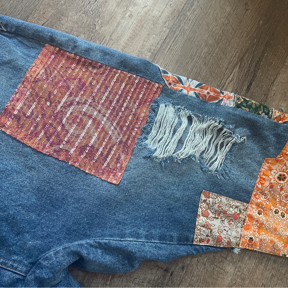 Free People Zappa Harem Patchwork Jeans - Picture 10 of 15